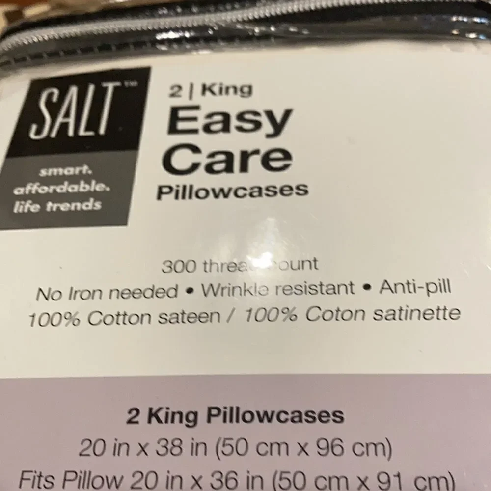 New SALT™ 300-Thread-Count Cotton Sateen Pillowcases (Set of 2) ivory